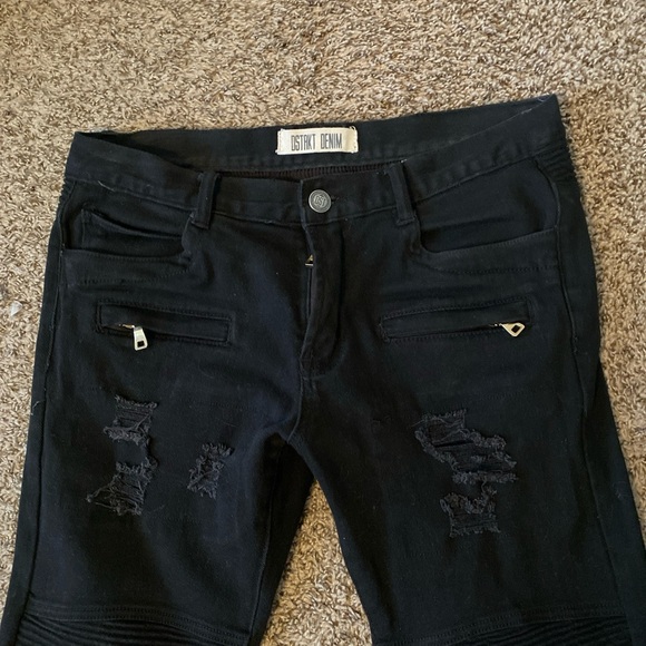 Dstakt Black Denim Jeans Men’s Size 32x32 Skinny Leg Hip Hop - Picture 6 of 13